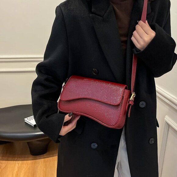 2025 Small Shoulder Bag Y2K Purse for Women, Crocodile Clutch Purse Handbag Satc - Picture 6 of 7